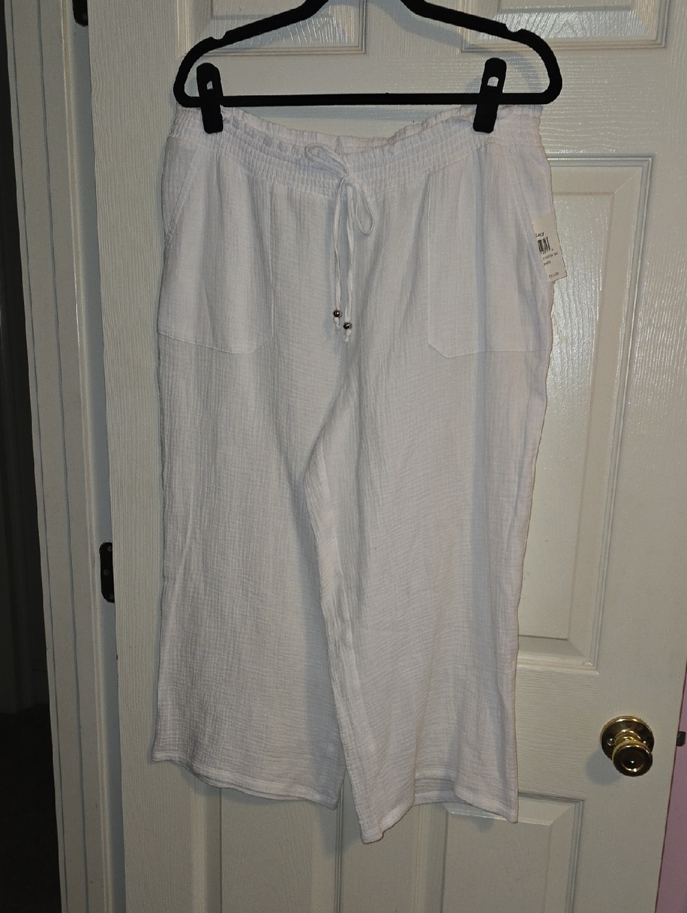 Petrology White Cotton Drawstring Pants